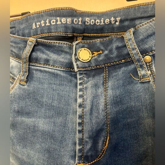 Articles of Society Sarah Skinny Jeans High Rise Distressed Mead Size 27 - Picture 4 of 11